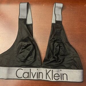Calvin Klein Black and Gray Bralette